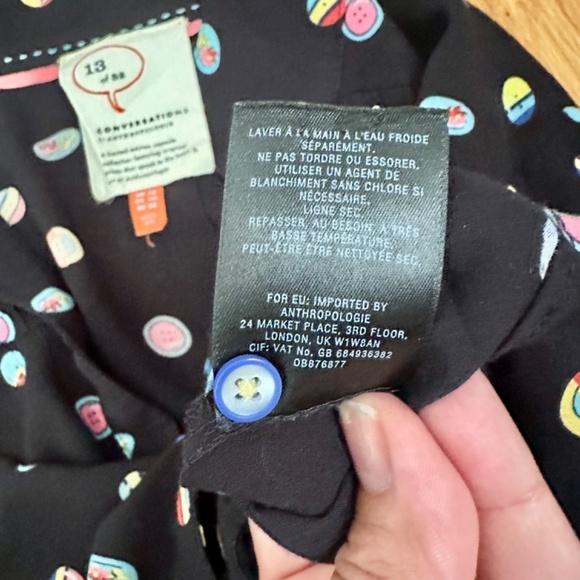 13 0f 52 Conversations by Anthropologie Colloquial Pintucked Button Down Blouse - Picture 5 of 7